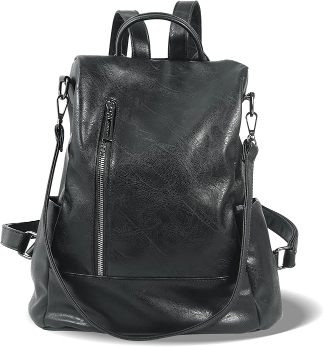 Women Backpack Purse PU Leather Anti-theft Casual Shoulder Bag Fashion Ladies - Image 2