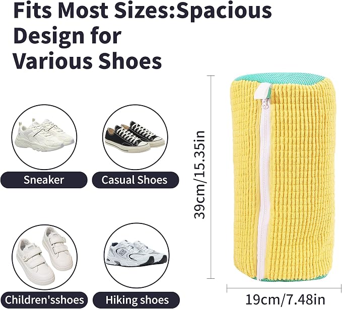 Shoe Washing Bag for Washing Machine, Laundry Shoe Bag for Washer and Dryer - Image 3
