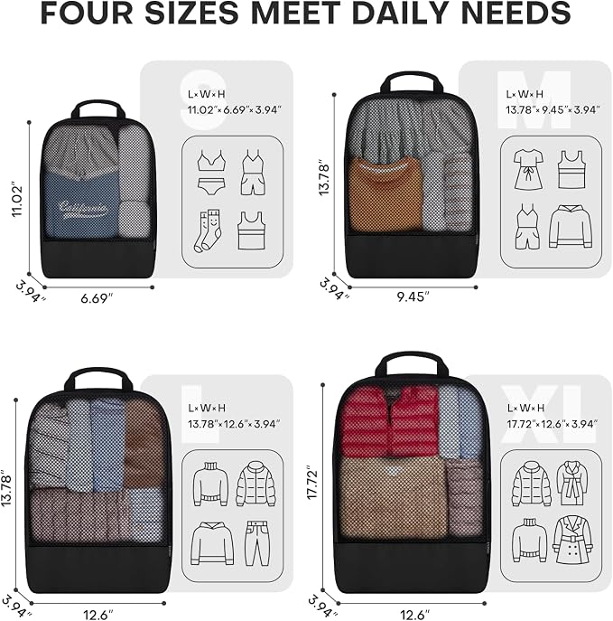4 PCS Set Compression Packing Cubes - Image 2