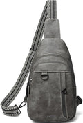 7L Sling Bag for Women Men Leather Small Sling Backpack Daypack Anti Theft by LATMAP