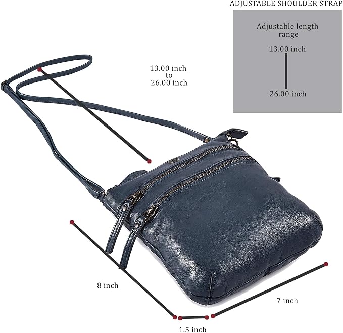 Crossbody Sling Bag for Women Small Real Leather Purse Vintage Travel Crossover - Image 3