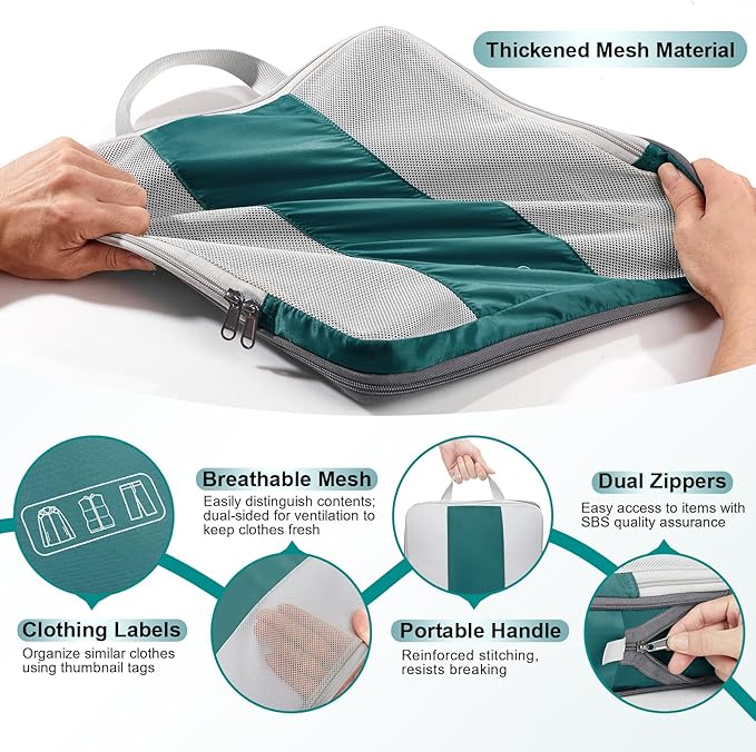 8 Set Compression Packing Cubes - Image 6
