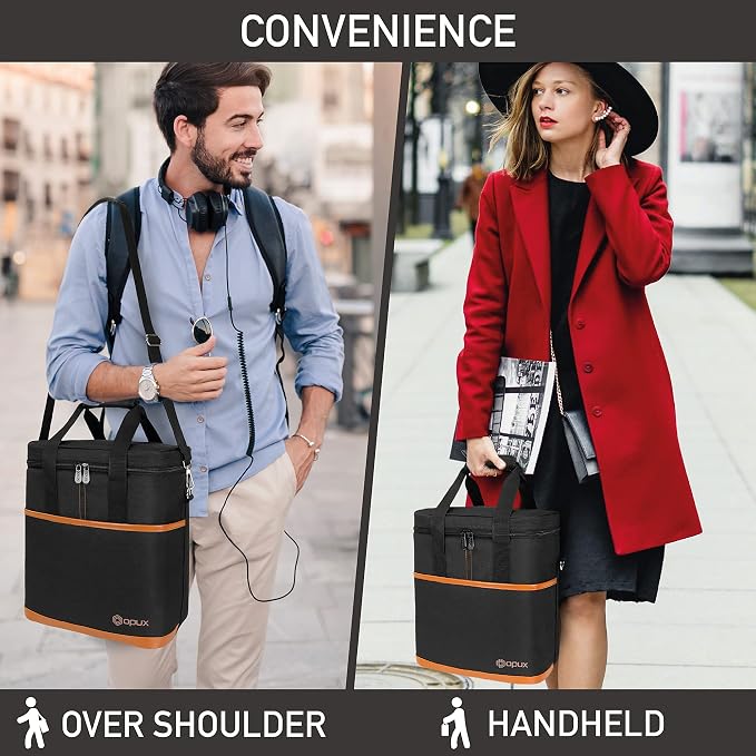 opux 6 Bottle Carrier Tote | Insulated Padded Wine Cooler Bag - Image 6