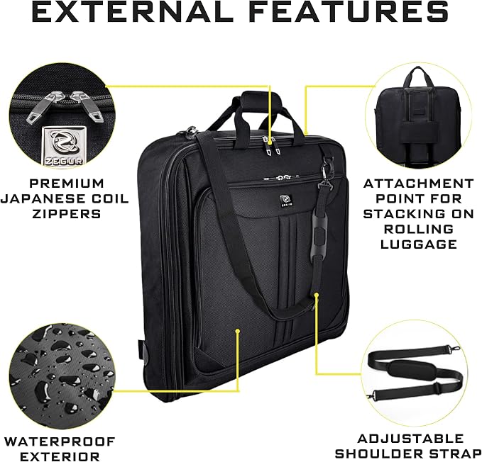 Premium Suit Garment Bag Carry On - Image 6