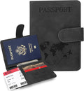 Passport Holders, RFID Blocking Credit Card Holder, PU Leather Vaccine Card by SOVIROSE