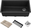 KRAUS Bellucci 32” in. Undermount Workstation Granite Kitchen Sink in Metallic by KRAUS