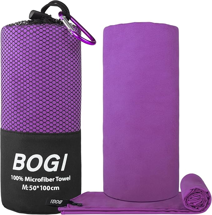 BOGI Microfiber Travel Sports Towel-Quick Dry, Soft Lightweight, Compact Towel - Image 2