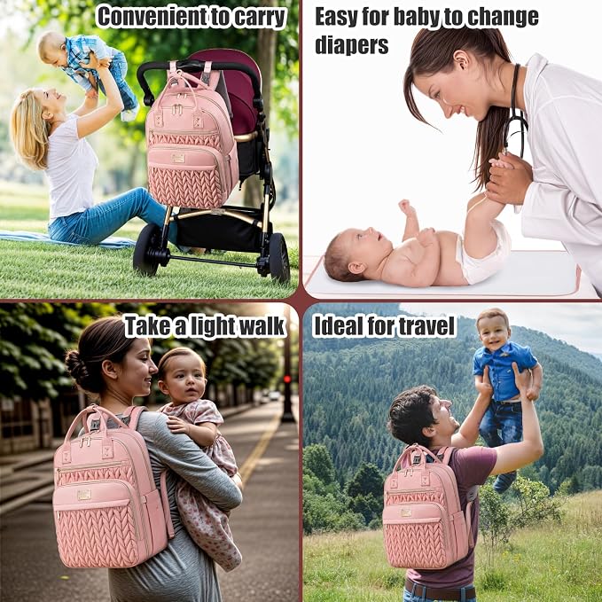 Diaper Bag Backpack, Stylish Baby Diaper Bag, Waterproof Travel Diaper - Image 7