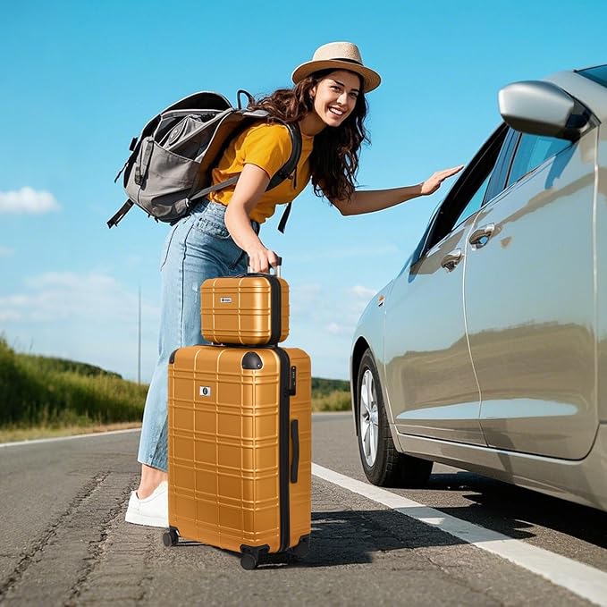 Luggage Sets 4 Piece, ABS PC Lightweight Suitcases - Image 8