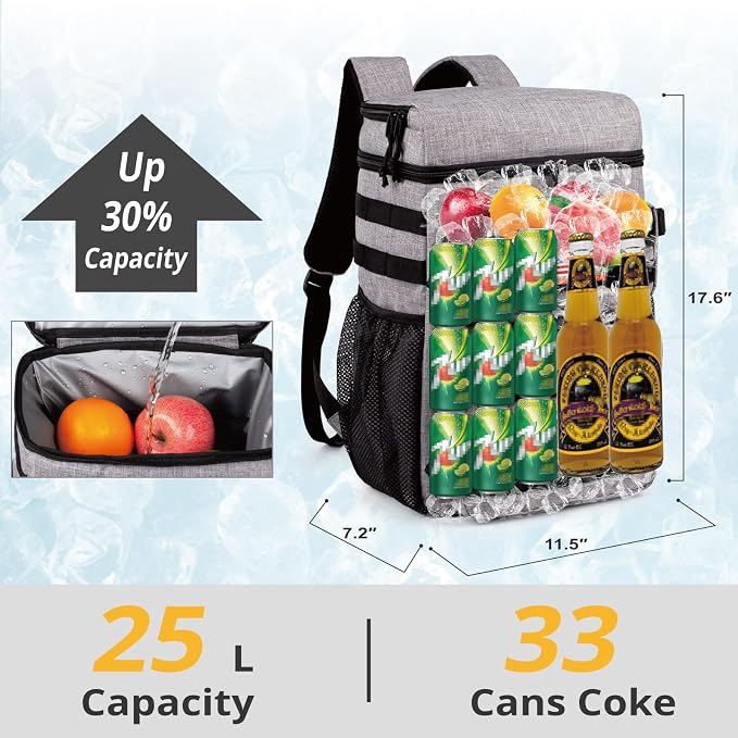 Tactical Backpack Cooler, Soft Lightweight Leakproof Cooler Backpack, Insulated - Image 4