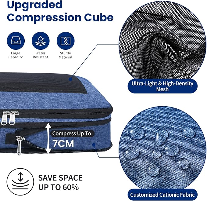 8 Set/6 Set/4 Set Compression Packing Cubes - Image 2