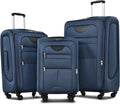 Merax Softside Luggage Set Softshell Lightweight 3 Piece Spinner Suitcase 22" by Merax