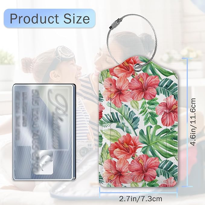 Tropical Palm Leaves Luggage Tags - Image 2