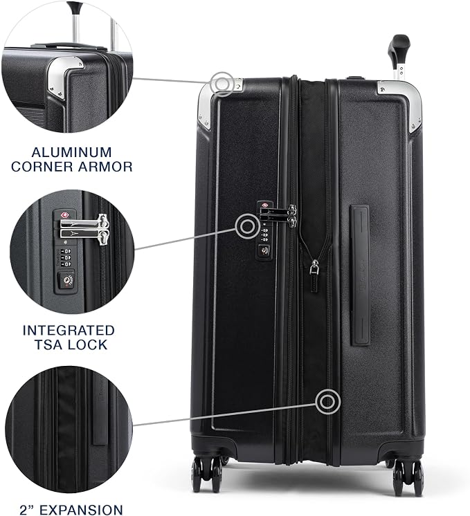 Travelpro Platinum Elite Hardside Expandable Checked Luggage, 8 Wheel Spinner - Image 5