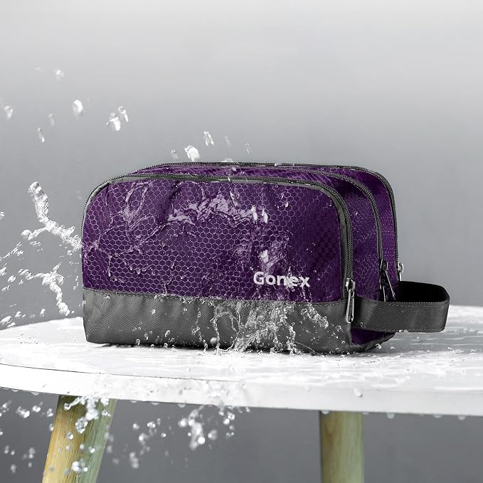 Gonex Travel Toiletry Bag Nylon, Dopp Kit Shaving Bag Toiletry Organizer Deep - Image 2