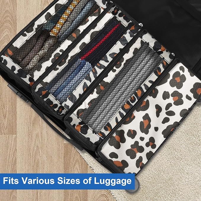 Suitcase Organizer, Travel Luggage Organizer Portable Hanging Travel Shelves - Image 2