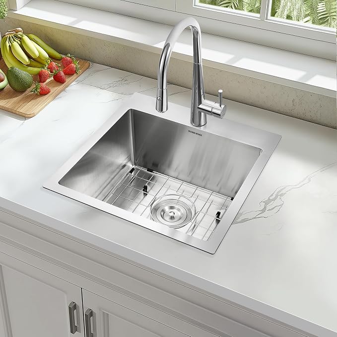 18-Inch Bar Sink Drop-In, SINKVINE Stainless Steel Kitchen Sink - Image 2