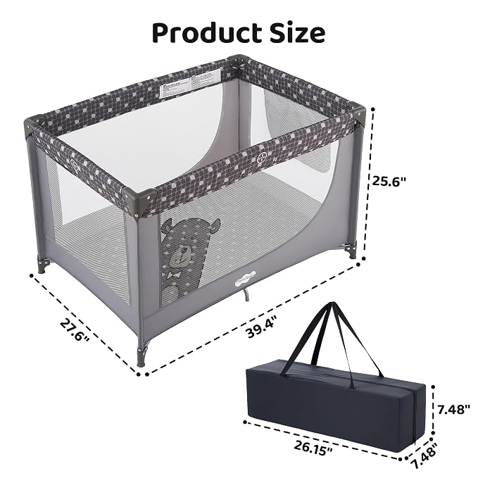 Pamo Babe Portable Crib Baby Playpen - Image 2