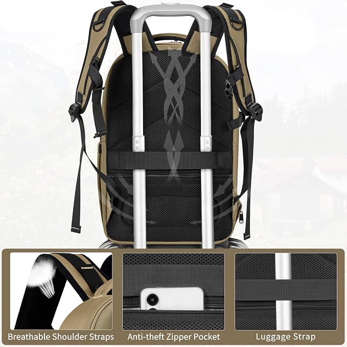 TORIBIO Camera Backpack, Hardshell DSLR Photography Camera Bag, Waterproof Hard - Image 7