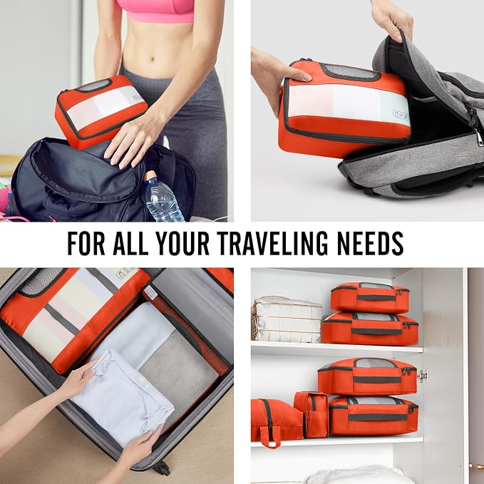 Veken 10 Set Packing Cubes for Travel Essential, Suitcase Organizer Bags in 4 - Image 7