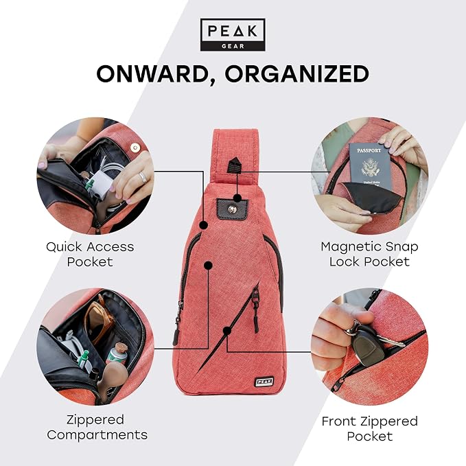 Peak Gear Travel Sling Bag. Compact Crossbody Bag | Lighter and Smaller than a - Image 3