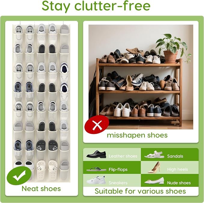 Unjumbly Over the Door Shoe Organizer - Image 6
