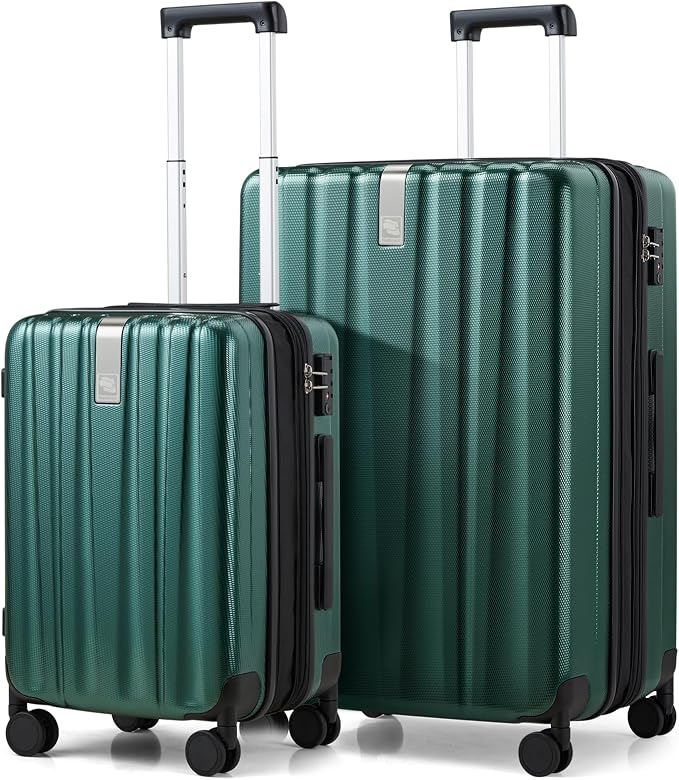 Hanke Expandable Hard Shell Luggage Sets 2 piece Carry on Luggage by Hanke