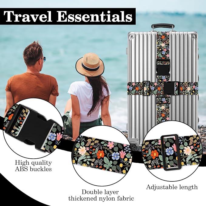 Wildflower Luggage Straps for Suitcases TSA Approved, Luggage Identifiers for - Image 3