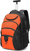 Boavan Rolling Backpack, 17 inch Water Resistant Wheeled Backpack, Carry on by Boavan