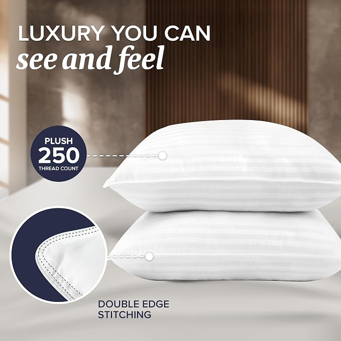 Beckham Hotel Collection Euro Size Throw Pillows, 26 x 26 Down Alternative - Image 5