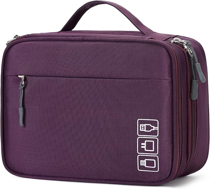 MIRLEWAIY Electronic Organizer Accessory Tech Pouch Water-resistent Travel by MIRLEWAIY