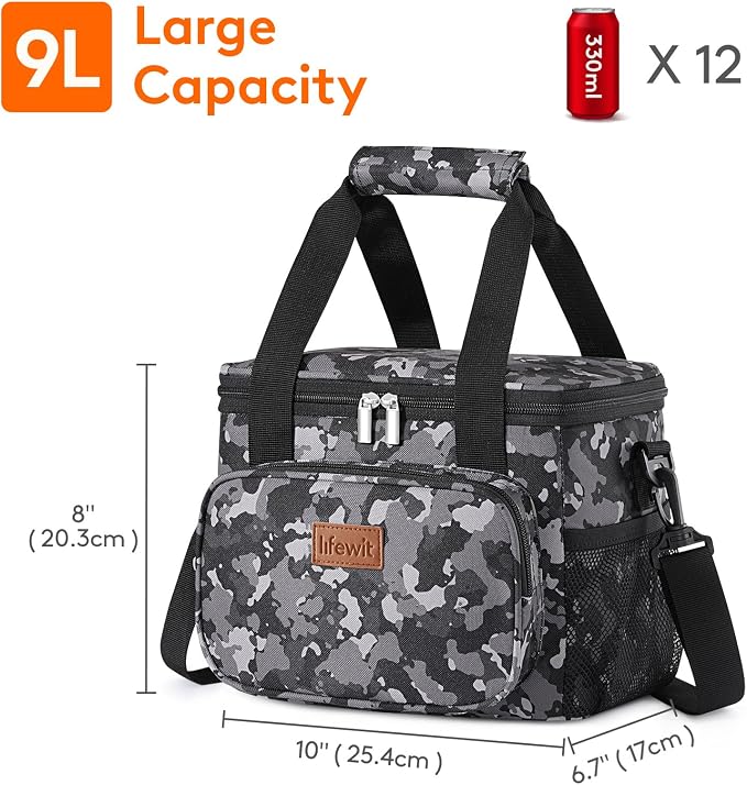 Lifewit Medium Lunch Bag Insulated Lunch Box Soft Cooler Cooling Tote - Image 3