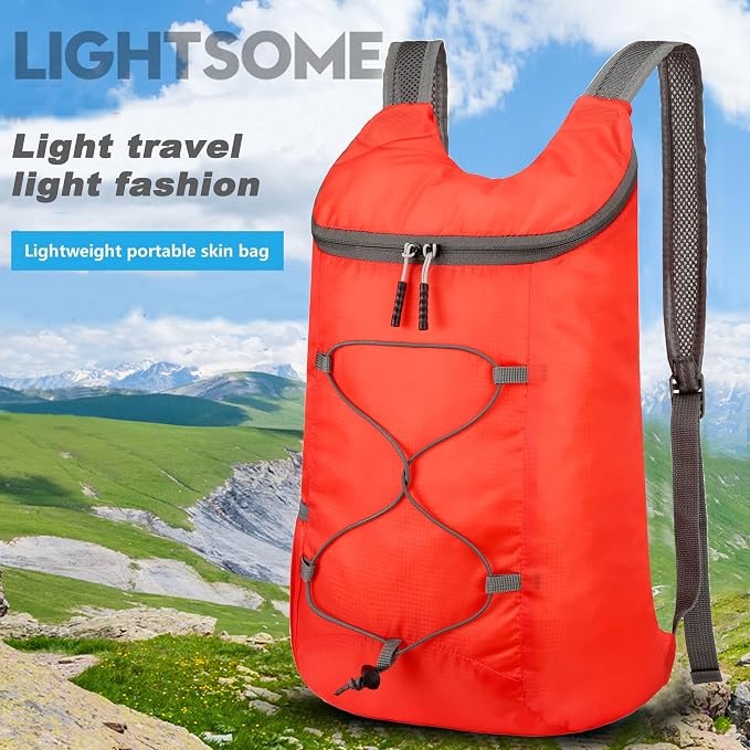 16L Hiking Daypack Lightweight Foldable Travel Backpack Water Repellent Camping - Image 3