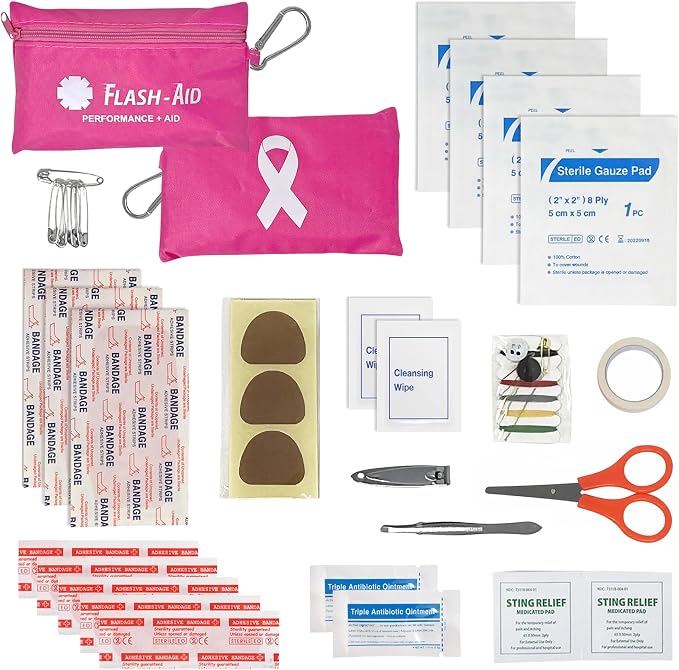 Pink Ribbon First Aid Kit – 2-Pack Compact Travel IFAKs - Image 2