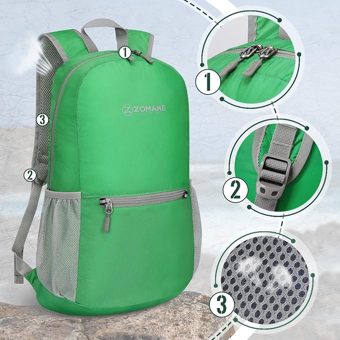 ZOMAKE Ultra Lightweight Hiking Backpack 20L - Image 5