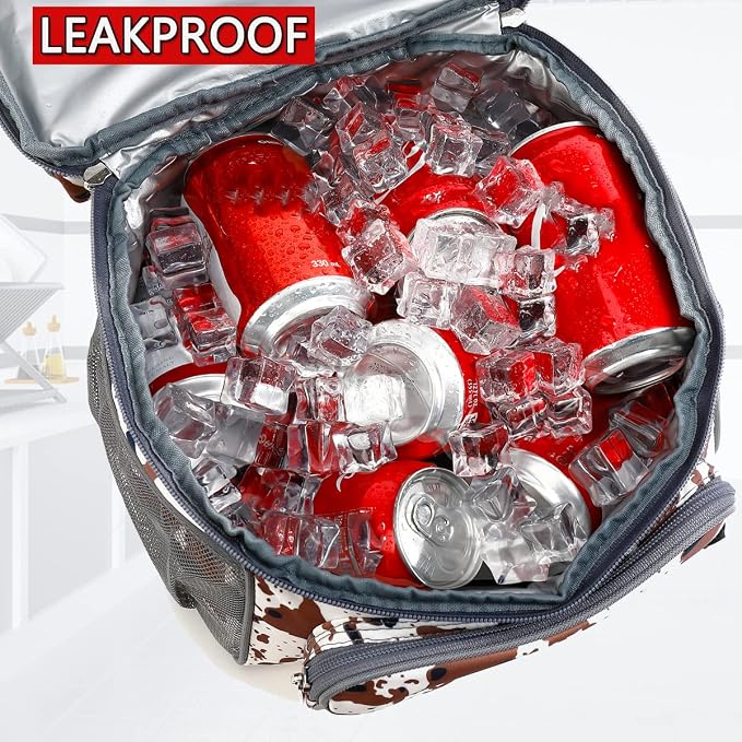 FlowFly Double Layer Cooler Insulated Lunch Bag Adult Lunch Box Large Tote Bag - Image 4