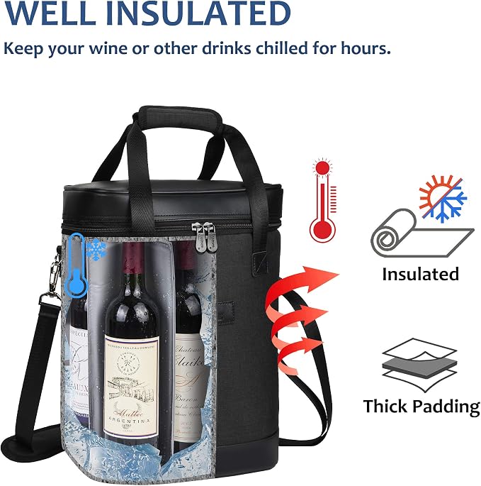 Tirrinia 6 Bottle Wine Cooler Bag - Image 3