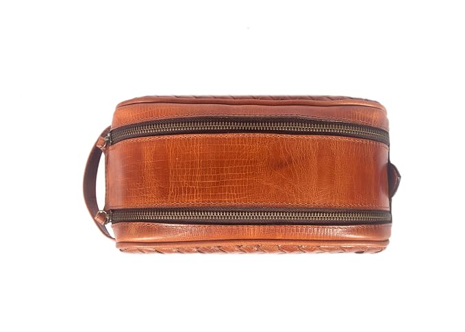 10" Premium Leather Toiletry Travel Pouch - Image 7