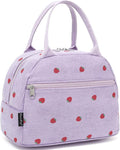 FlowFly Insulated Lunch Bag for Women – Corduroy Lunch Tote Box, Cute Cooler by FlowFly
