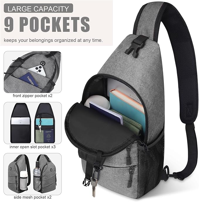 Crossbody Bags for Women Men Trendy Sling Bag Bakpack Casual Chest Bag - Image 3