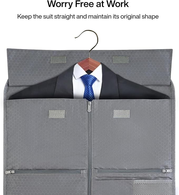 MILADA Convertible 2-in-1 Garment Duffel Weekender Bag Carry On Garment Bags - Image 7