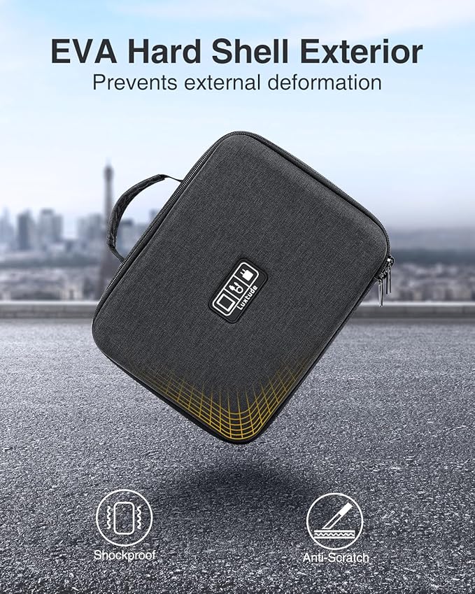 Luxtude Electronic Organizer Travel Case Large, Hard Case - Image 2