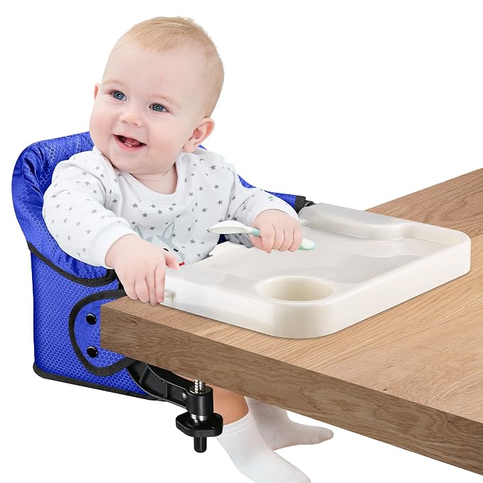 Hook On Chair with Removable Dining Tray, Portable Table High Chair, Folding by Toogel