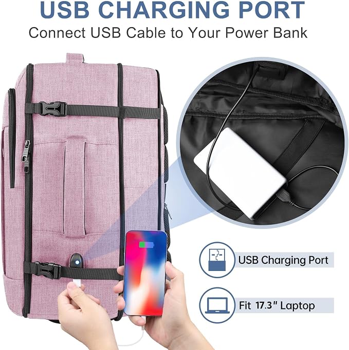 Carry On Backpack, 40-50L Travel Backpack - Image 6