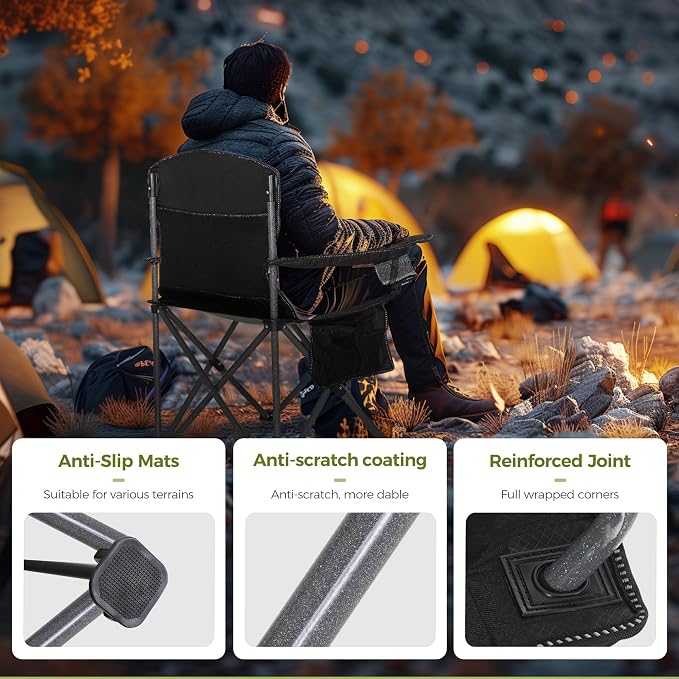 ALPHA CAMP Oversized Camping Folding Chair - Image 7