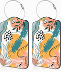 2 Pcs Boho Abstract Modern Art Luggage Tags by Unknown