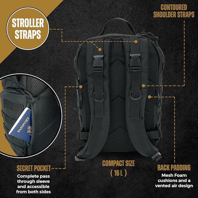 HighSpeedDaddy - Baby Diaper Backpack, Military-Grade, Waterproof, Compact Baby - Image 3