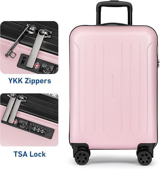 KYME Suitcase Hardshell With Double Spinner Wheels, PC+ABS TSA Lock Travel - Image 2
