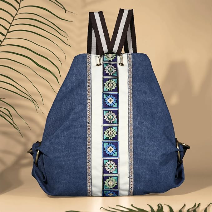 Goodhan Women Canvas Backpack Daypack Casual Shoulder Bag, Vintage Heavy-duty - Image 6