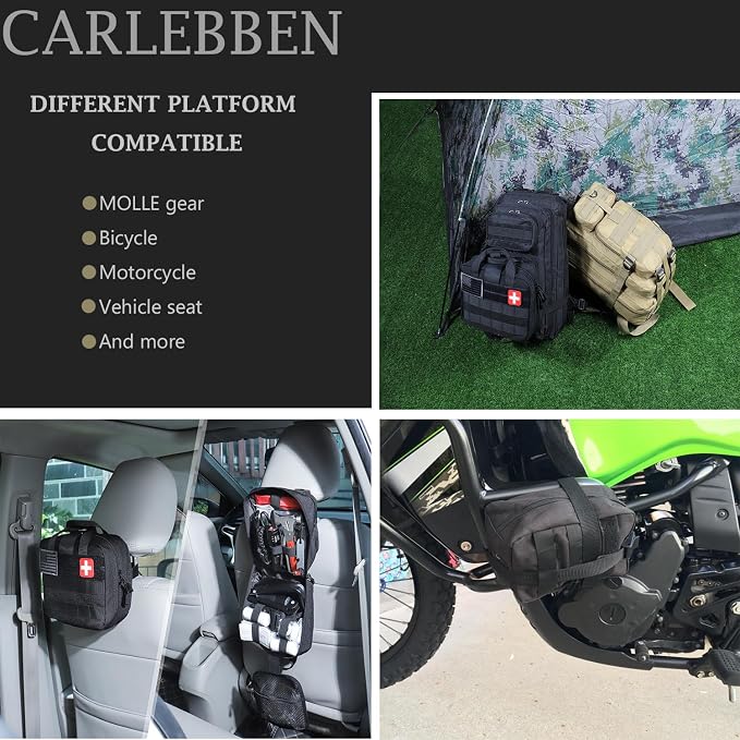 Carlebben Survival Kit Camping kit First Aid Kit Emergency Bugout Bag Gifts - Image 3